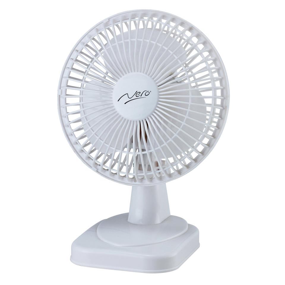 Nero 15cm Desk Fan White